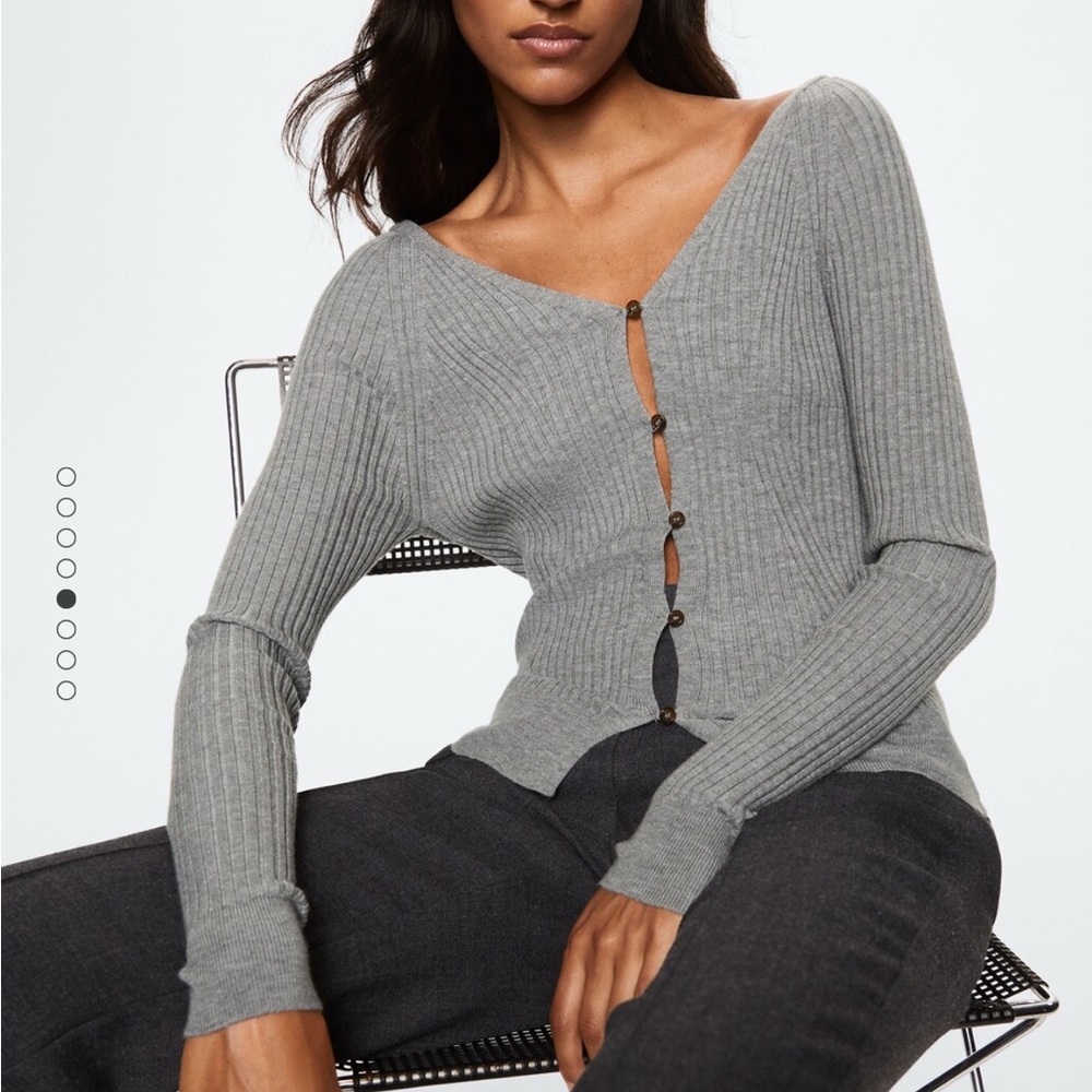 Mango Ribbed Cardigan